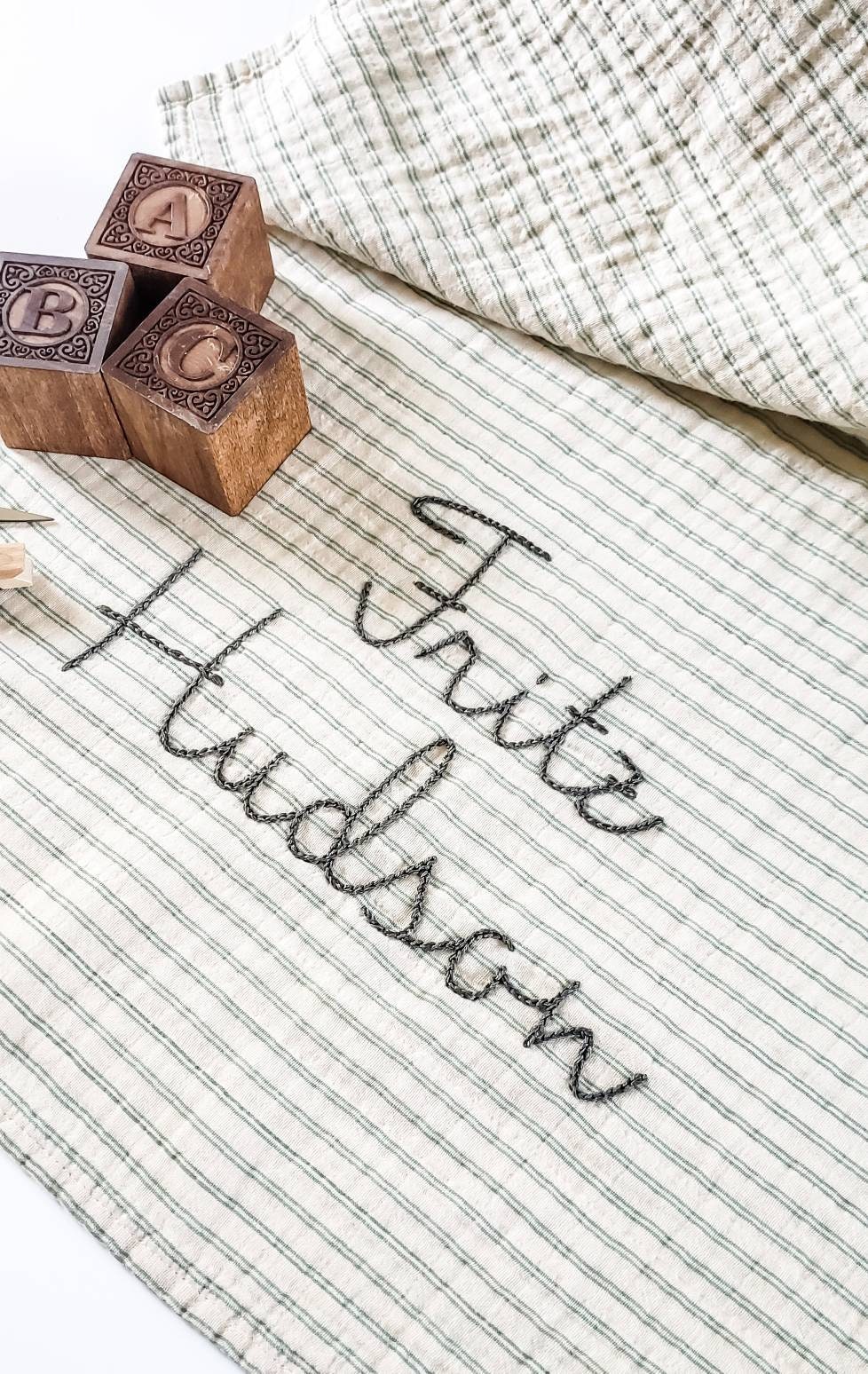 Personalized swaddle blanket hand embroidered blanket Etsy