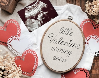 DIGITAL DOWNLOAD, pregnancy announcement, valentines day, baby name announcement, editable photo, INSTANT download