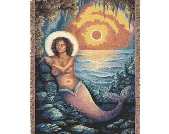 The Siren -WatchAndPray- Woven Blanket
