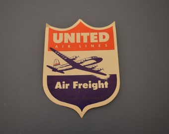 United Airlines Air Freight DC-4 Sticker (1940/50s)