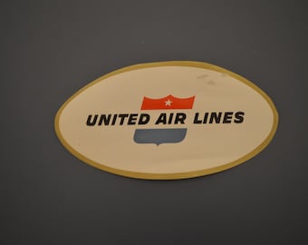 United Airlines Luggage Sticker (1940/50s)