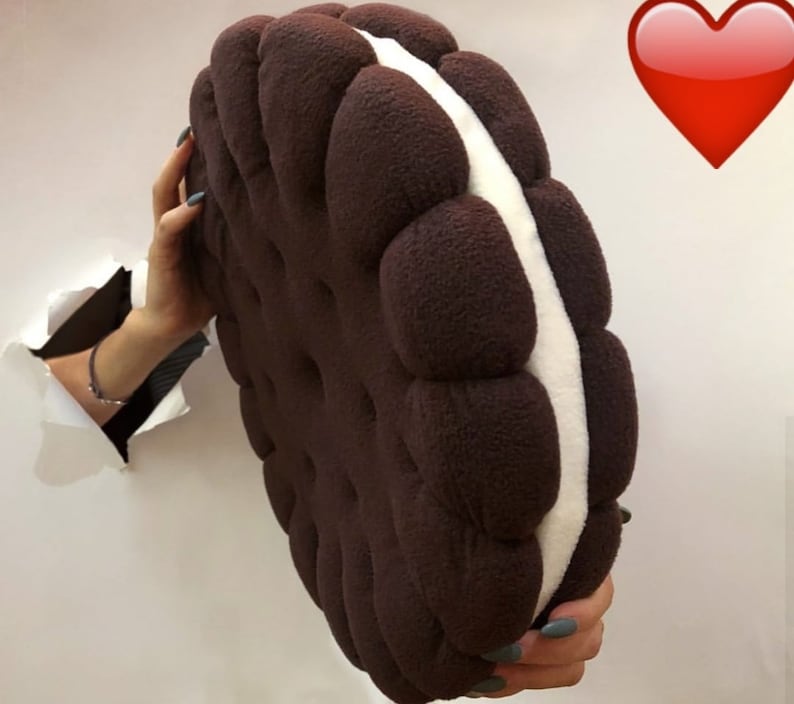 Oreo COOKIE Pillow. Sandwich cookie. Free shipping. Etsy