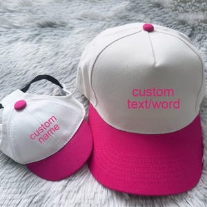 Custom Matching Embroidered Baseball Caps: Dog Owner Pet, Personalized Name Sun Hat, Magento Pink Adjustable Women Cap, Dog Mom Club Cap