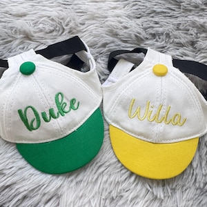 Custom Name Sun Cap for Dog, Embroidered Pet Cap, Adjustable Dog Cat Hat, Personalized Cap for Dog, Pet Birthday Photo Prop