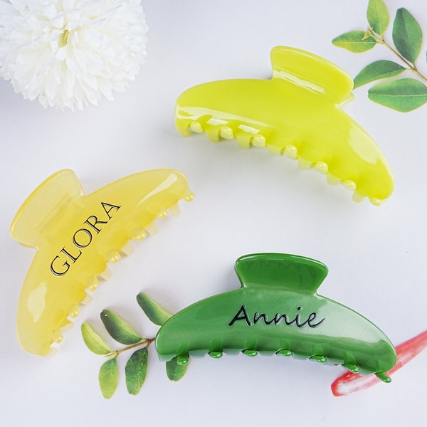 Custom Candy Colors Hair Claw Clips, Fluorescent Yellow Hair Clips, Women Hair Crabs, Girls Hair Clips, Hair Accessories