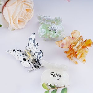 Custom Name Butterfly hair clips, butterfly Hair Claw for women, Hair Clamp For Girl, Girlish Hair Clip, Hair Accessories, women gift