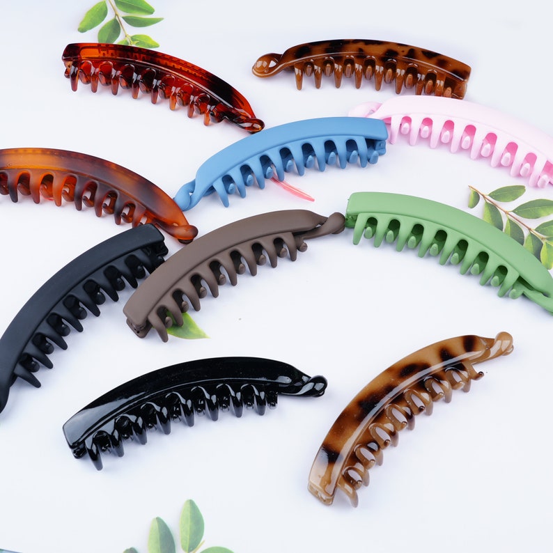 Large Banana Clip Hair Claws for Thick Hair, Matte Hair Claws, Ponytail Hair Clamp Claw, Women Hair Clip, Hair Accessories, Perfect Gift zdjęcie 4