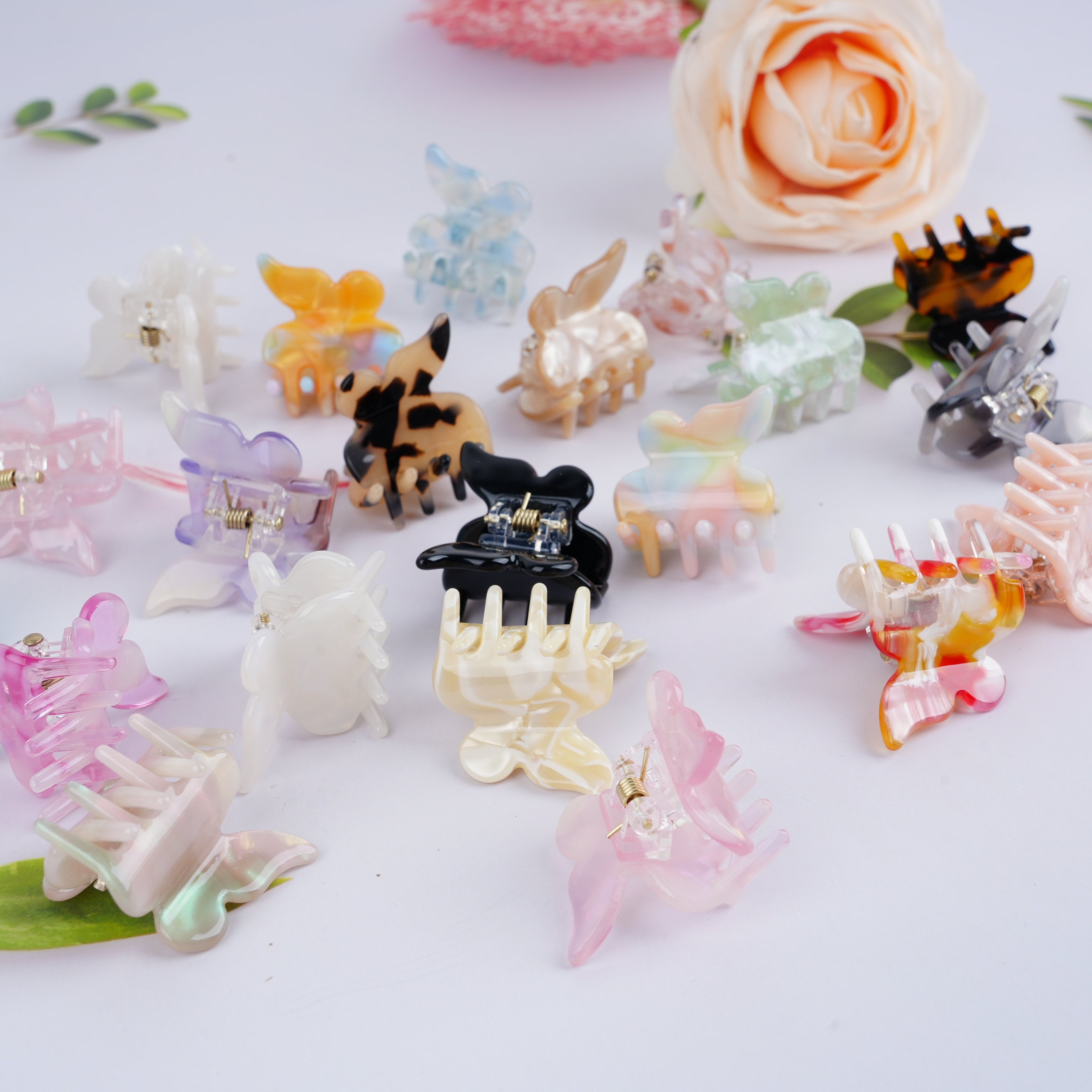 Small Sweet Butterfly Hair Clips for Women Children Hair Clip Tortoise Hair Claw Clip Hair Clamp Girl Hair Clip Girls Hair Accessories Etsy UK