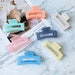Translucent texture hair clips, Pure color Hair Claw, Big Rectangle Hair Clamp For Girl, Girlish Hair Clip, Hair Accessories 