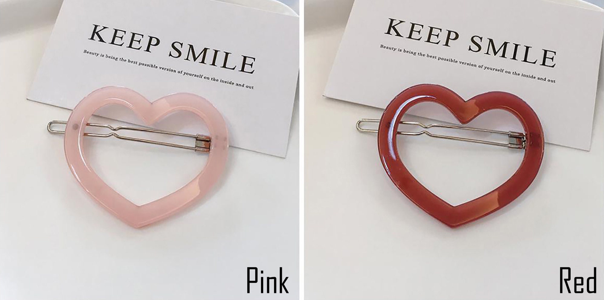 Heart Tortoise Hair clips Cute Heart Hair pin for Girl Etsy