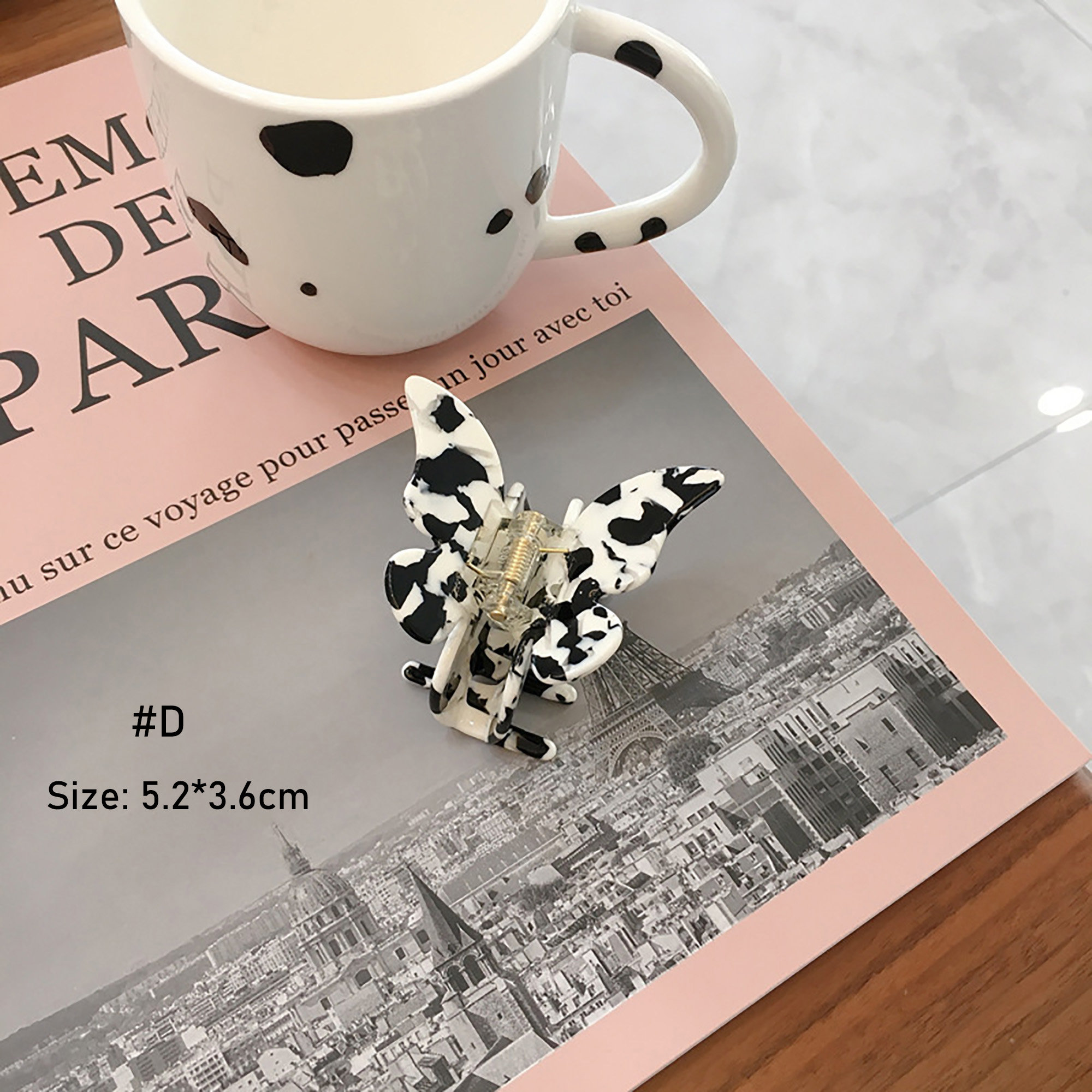 Cow Series Hair Claws for Women, Resin Hair Claw Clip, Cow Hair Clamp For Girl, Girlish Hair Clip, Hair Accessories, Girls Gift
