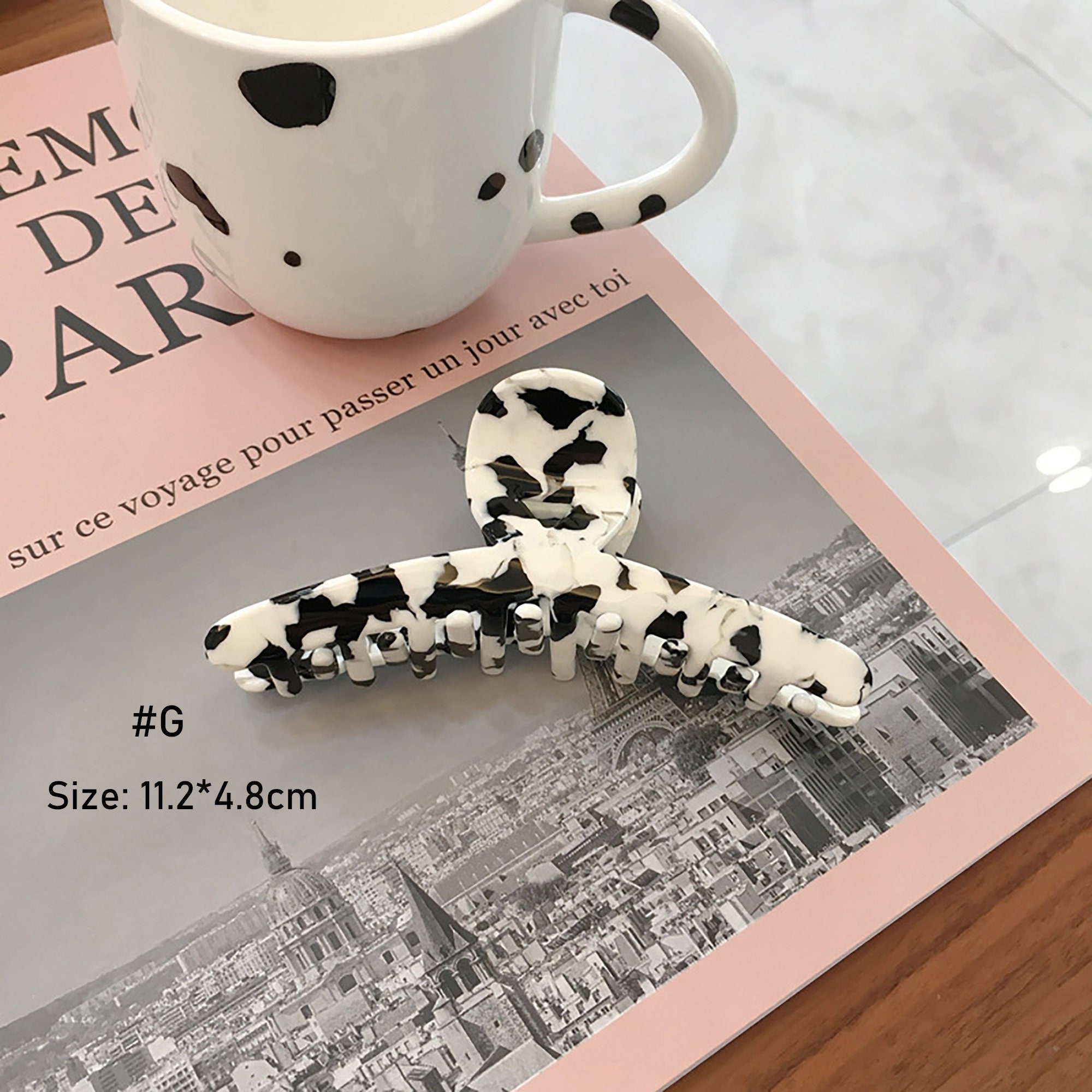 Cow Series Hair Claws for Women, Resin Hair Claw Clip, Cow Hair Clamp For Girl, Girlish Hair Clip, Hair Accessories, Girls Gift