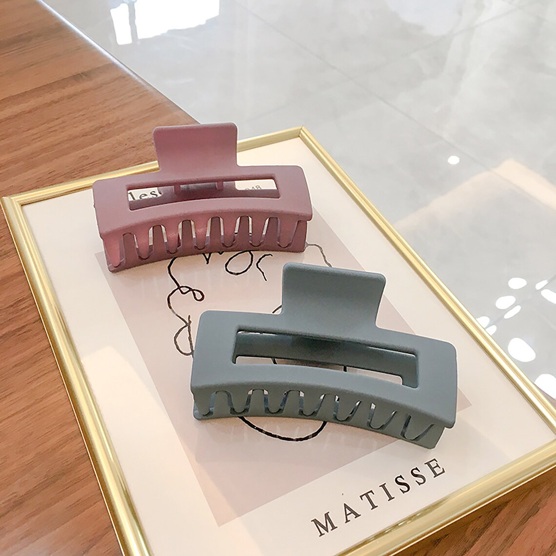 Hollow Frosted Hair clip Frosted hair pin For Girl Girlish Etsy