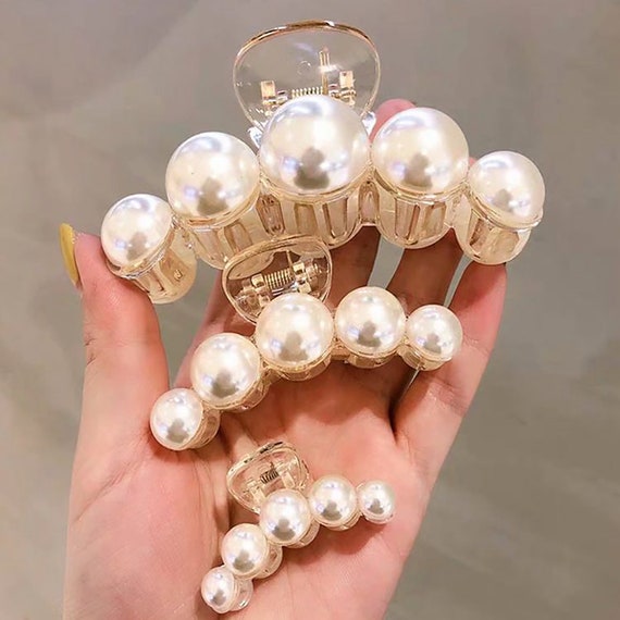 Huge Pearl Hair Claw Clip, Elegant Hairpin, Hair Accessories for Women,  Fashion Women Hair Accessory, Cute Girlish Hair Claw Clips 