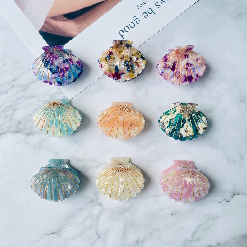 Colorful Shell Hair Clip, Mauritius resort beach style Accessoires de cheveux pour fille, Accessoire de cheveux Creative Women, Shell Bobby Pins image 5