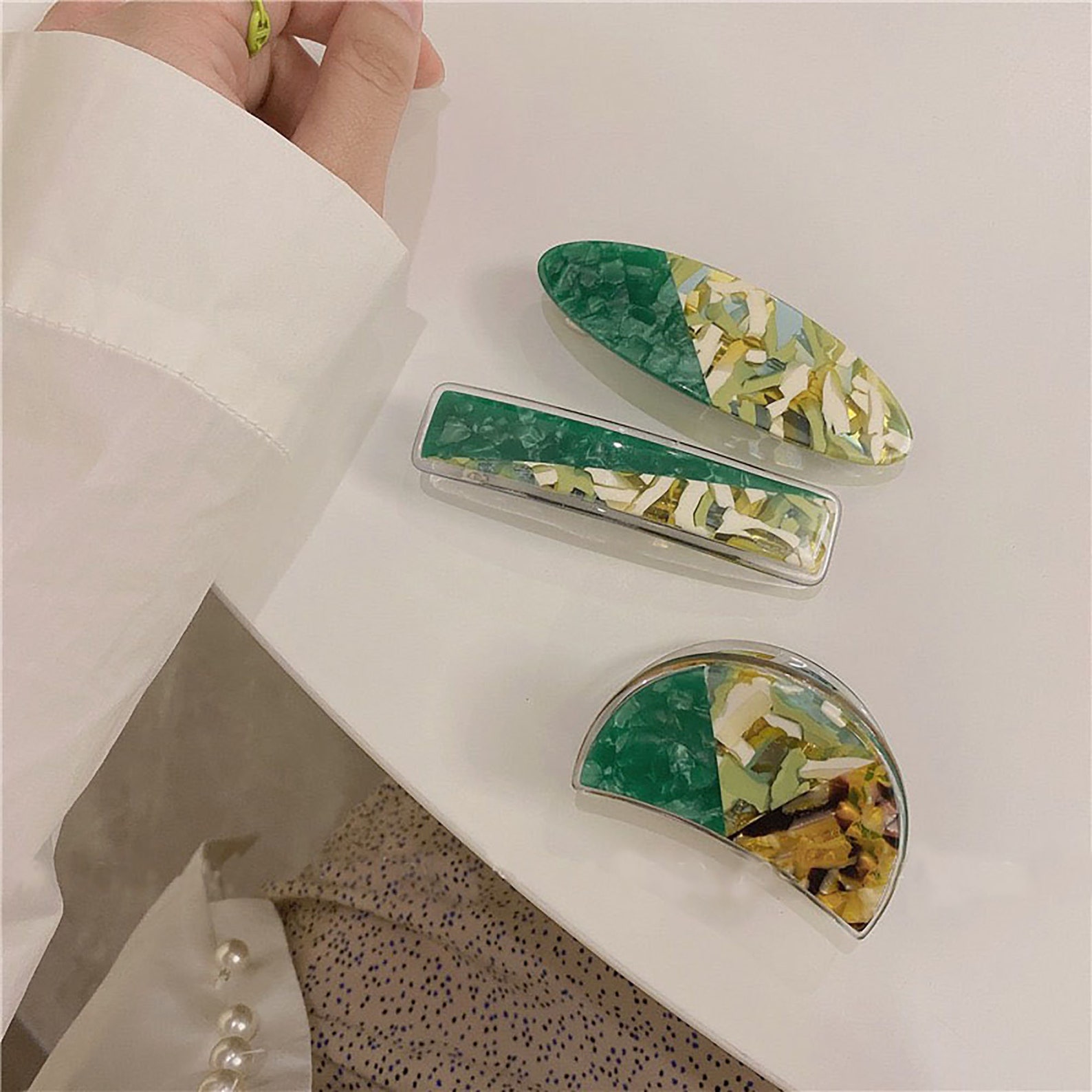 Vintage Green Hair Claws for Women Retro Girl Hairpin Hair Etsy