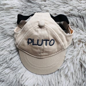 Custom Embroidered Baseball Cap for Pet, Personalized Dog Cat Name Hat, Cute Pet Beach Cap, Puppy Travel Hat, Adjustable Puppy Kitty Gift