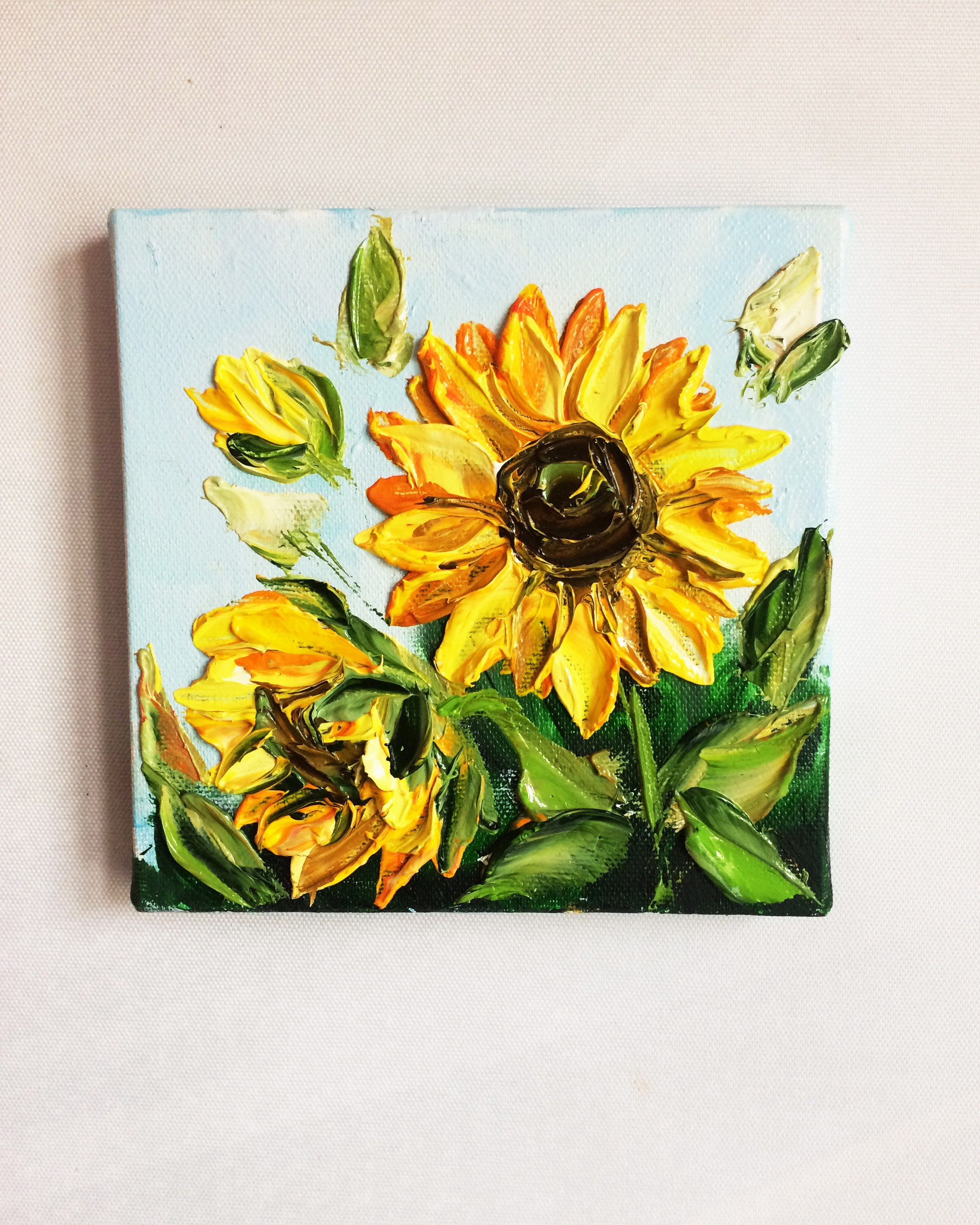 Diamond Painting Sunflower Glass Painting 6 004, Full Image - Painting