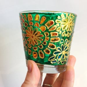 Candle Holder Flower Sun Catcher Fairy Lamp Glass Candle Holders Stained Glass Candle Holders Pencil Holder Flower Art