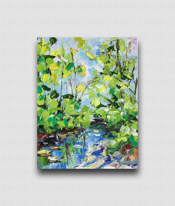 油画 油彩 絵画森の中 油絵 油彩 油彩画 絵 絵画 森の中の