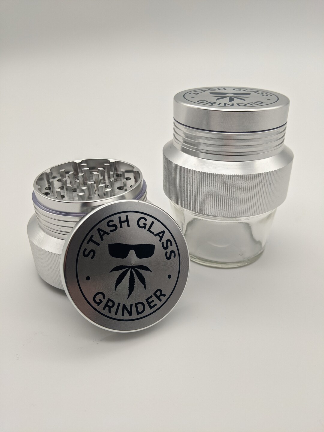 Stash Glass Grinder & 4oz Jar Etsy Sweden