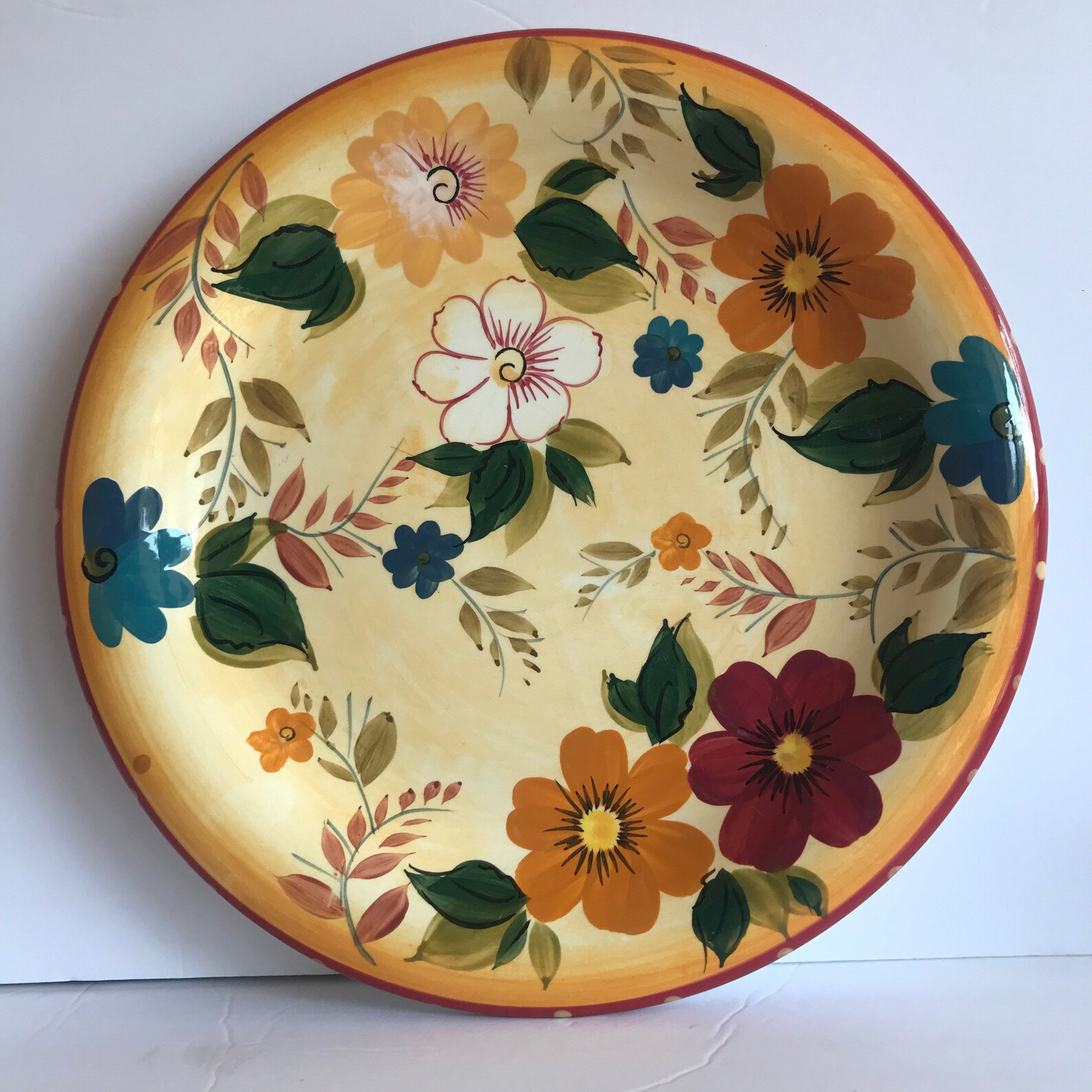 ONEIDA Sunset Bouquet 2 Dinner Plates Hand Painted Etsy