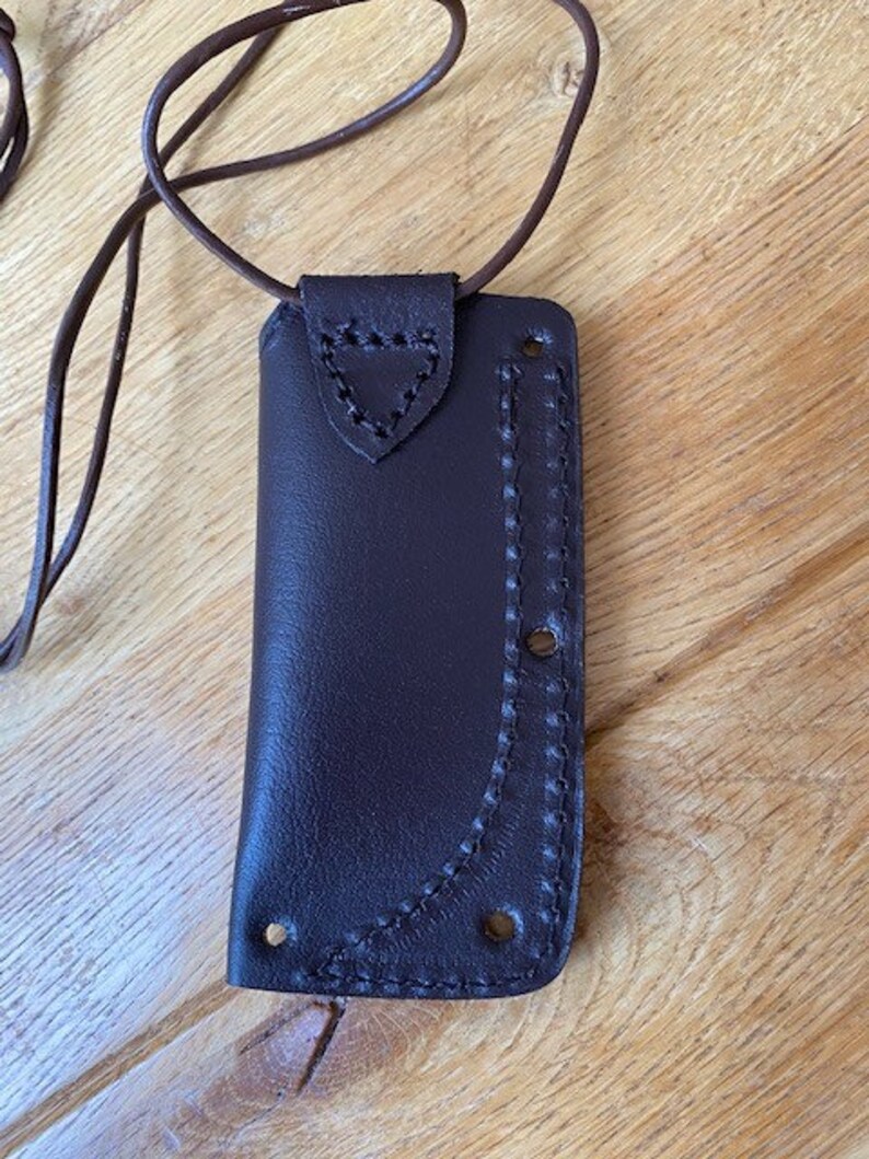 Craftsman Made tactical Style Leather Neck Knife Sheath Etsy