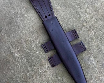 Fairbairn Sykes Mark 1 - Custom made leather sheath - based on original drawings.