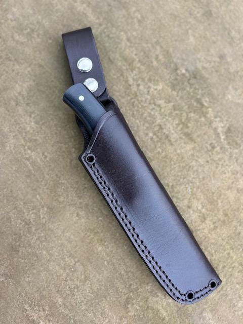Custom made leather dangler sheath
