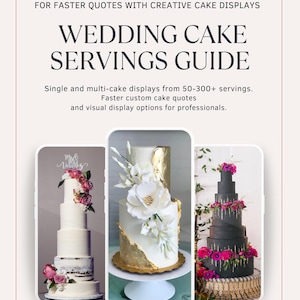 May include: Three wedding cakes with different designs and decorations. The first cake is white with pink flowers and a sign that says "Mr. & Mrs.". The second cake is white with gold accents and white flowers. The third cake is black with pink flowers and gold accents.