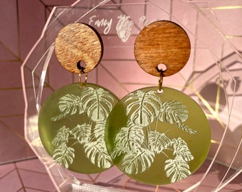 Monstera Earrings