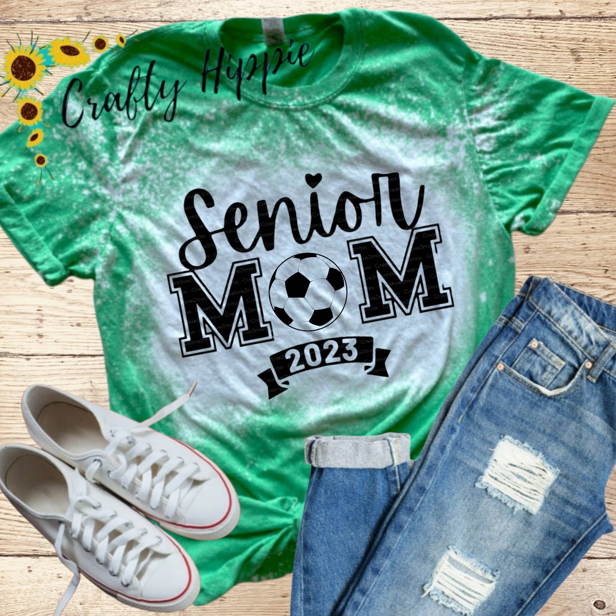 Soccer Mom Shirt Senior Class of 2023 Soccer Mom Bleached Etsy