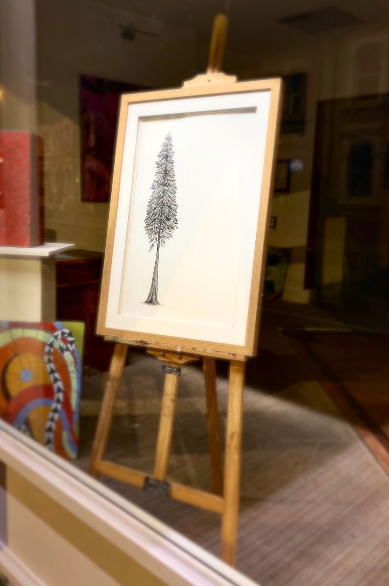 Original Ink Redwood Tree Large Wall Artwork. Black and Etsy