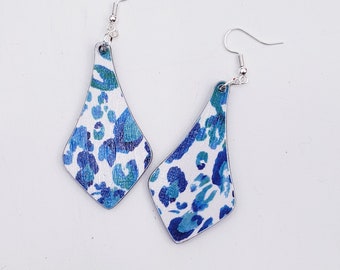 Sky Blue Leopard Calf Hair Magnetic Closure Bracelet Beach Vacation jewelry Girl