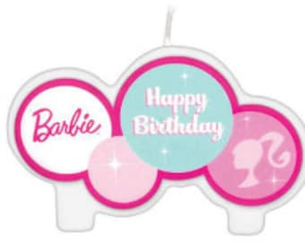 Ensemble de bougies pour gâteau d'anniversaire BARBIE, 4 pièces, fête d'enfants