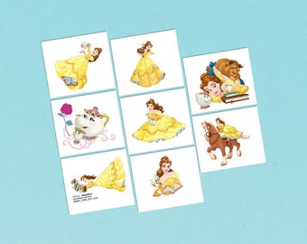 BEAUTY And The BEAST Tattoos Party Favours Loot Lolly Bag Birthday Favors