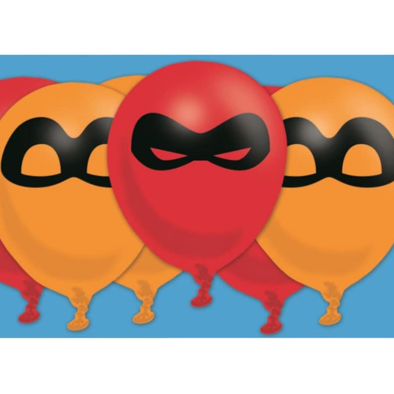 THE INCREDIBLES Pack of 6 Party Balloons Kids Birthday Decorations Helium