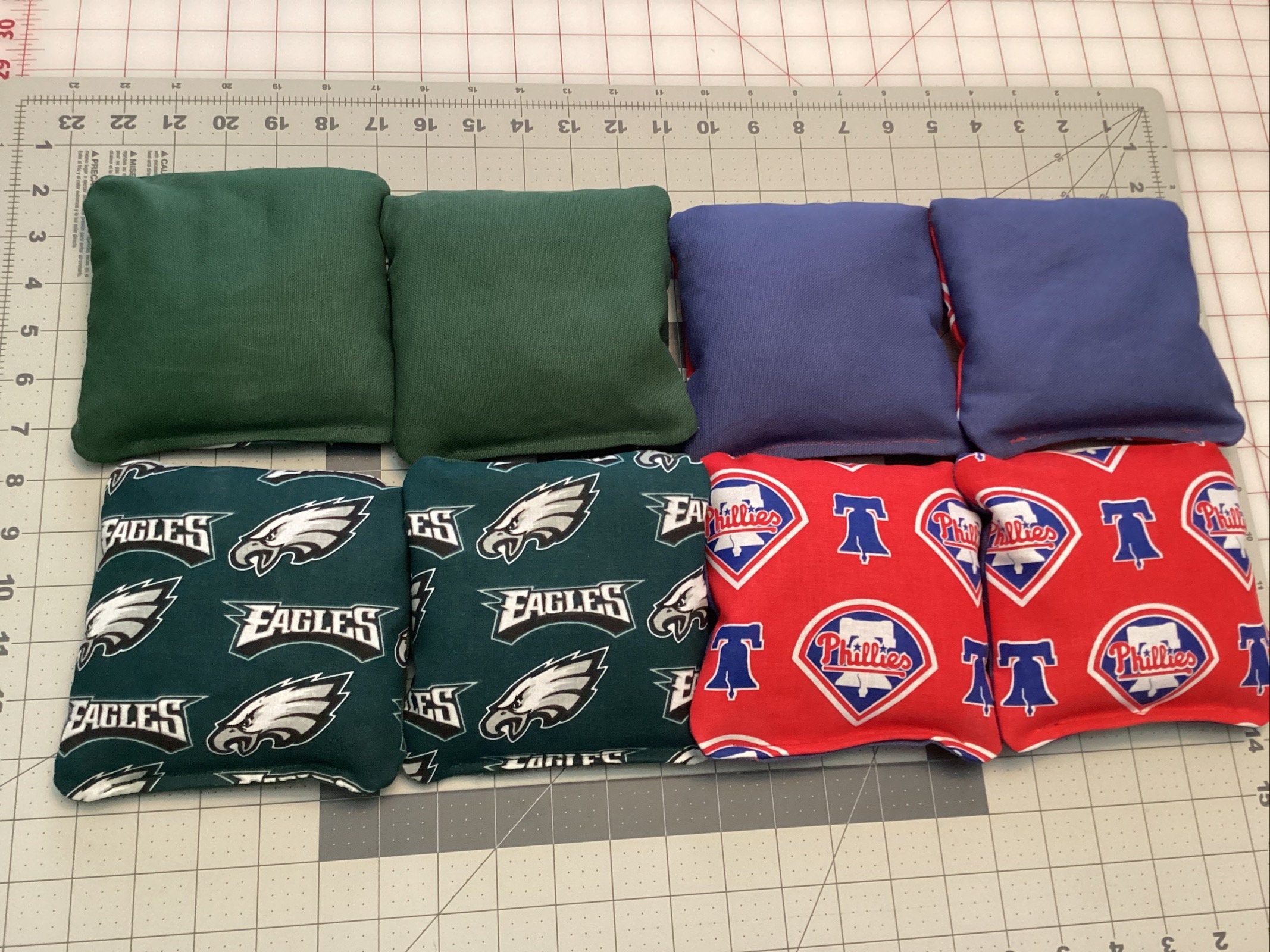 Set 8 Sacchi Per Gioco Cornhole - Philadelphia Eagles E Phillies - Foto 2