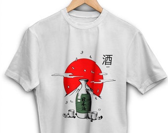 Japanese Sake Shirt, Japanese Aesthetic Shirt, Japanese Streetwear, Sake Shirt, Harajuku Clothing, Harajuku Shirt,Japanese Tee,Japanese Food
