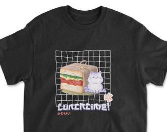 Sushi Shirt, Kawaii Neko Shirt, Sushi Lover Gift, Japanese Food Lover, Kawaii Clothes, Kawaii Food Shirt, Kawaii Cat Shirt, Harajuku Clothes