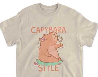 Funny Capybara TShirt, Capybara Gifts, Capybara Crewneck Sweatshirt, Gifts for Her, Capybara Clothes, Capybara Shirt, Capybara T-Shirt