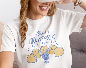 Cute Capybara Shirt, Kawaii Shirt, Kpop Shirt, Cutecore, jfashion, kfashion, Harajuku Shirt, Kawaii Clothes, Capybara Shirt
