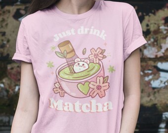 Harajuku Y2K Matcha Shirt -kawaii shirt,pastel goth shirt,kawaii clothing,kawaii clothes,kawaii tshirt,aesthetic clothing,harajuku shirt