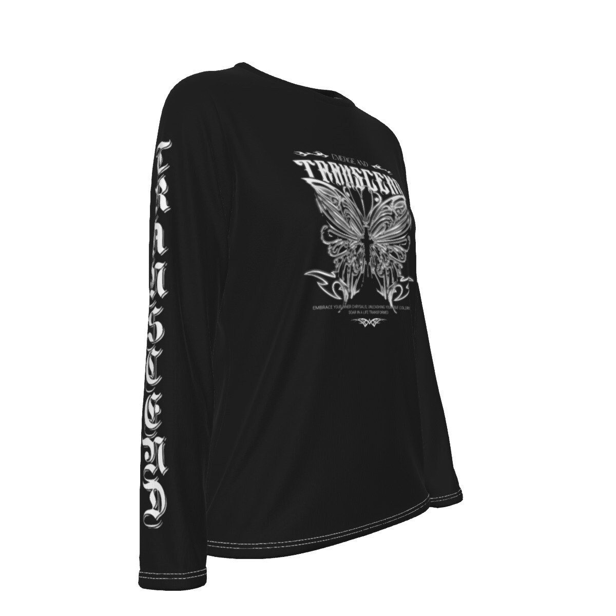 Y2k 00s L.G.B. Butterfly Black LS tee