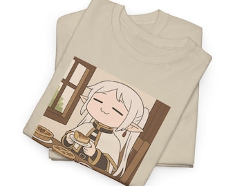 Frieren T-Shirt, Elf Mage Anime Shirt, Sousou no Frieren Tee, Fantasy Anime Gift, Cute Frieren Shirt, Chibi, Kawaii, Unisex Handmade Tee