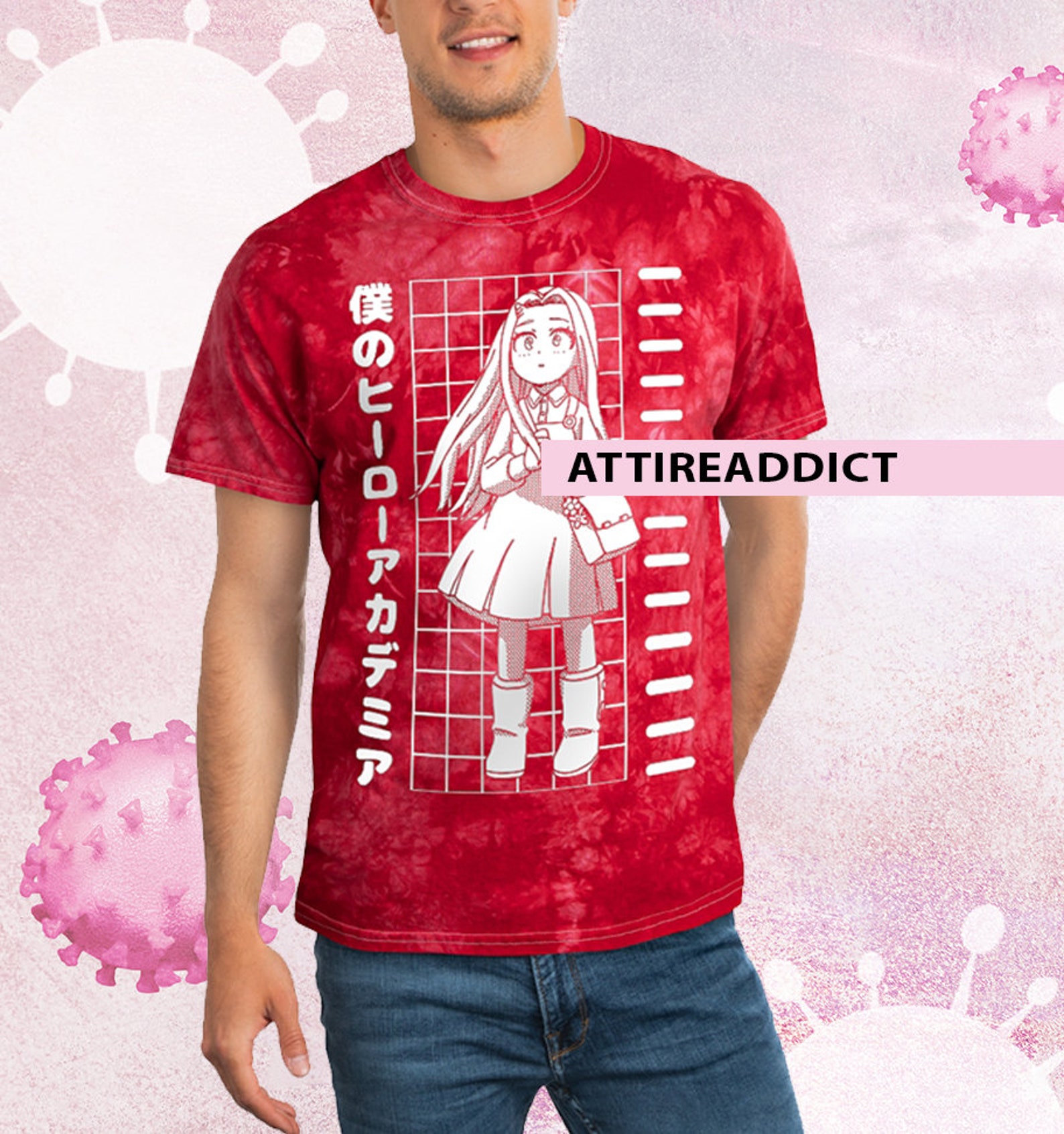 my hero academia tie dye shirt