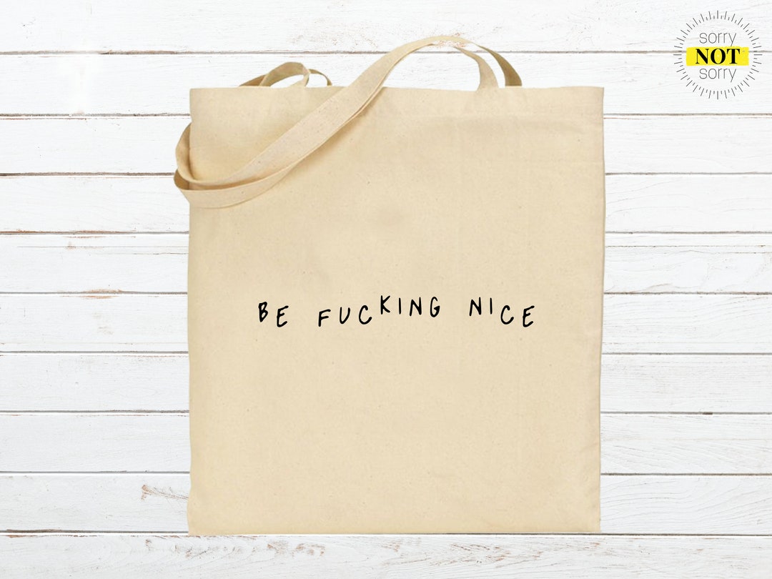 Fuck Plastic Bags Tote Bags, Reusable Canvas Free Plastic, Printed