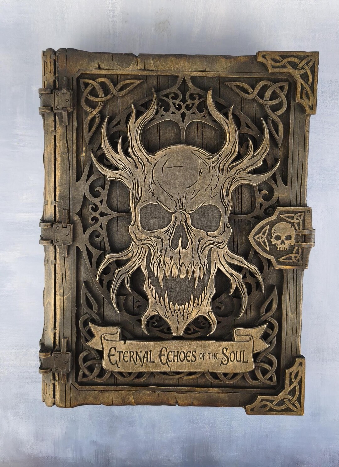 Handcrafted Gothic Skull Book Box, Necromancer Grimoire, Dark Fantasy ...