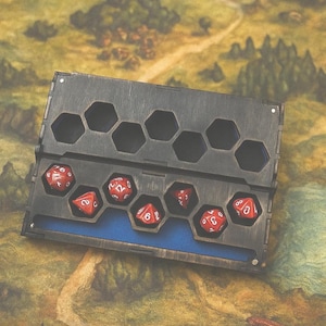 Dragon Scale Dice Box | Dice Storage | Fantasy RPG Dice Case with Pencil Slot | Magnetic Wooden Dice Box Gift for Gamers