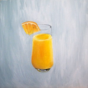 Mimosa Cocktail Original Oil Painting